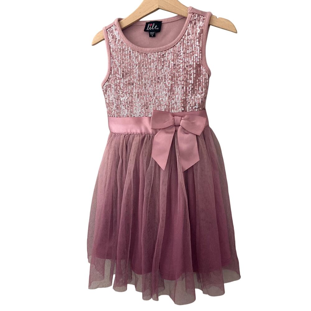 Lilt Sequin and Tulle Sleeveless Tutu Dress Plum Purple 5